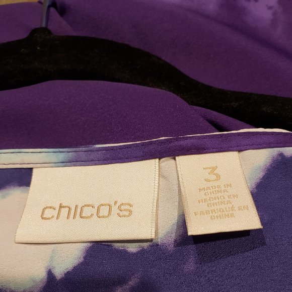 Chico's V-Neck Silky Tunic top size 3 - Picture 6 of 9